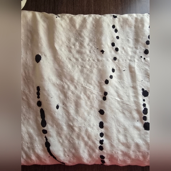 Vintage Hannoh Wessel Silk White and Black Paint Splatter Midi Dress Size 36 - Picture 10 of 12